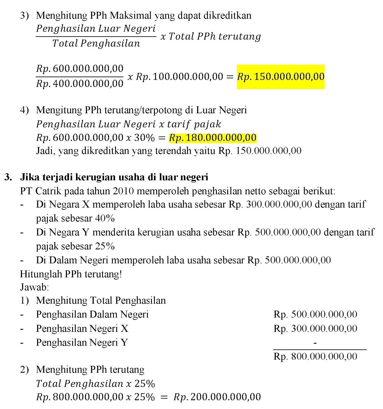 Contoh Soal Pph Pasal 24 Orang Pribadi - Berbagi Contoh Soal