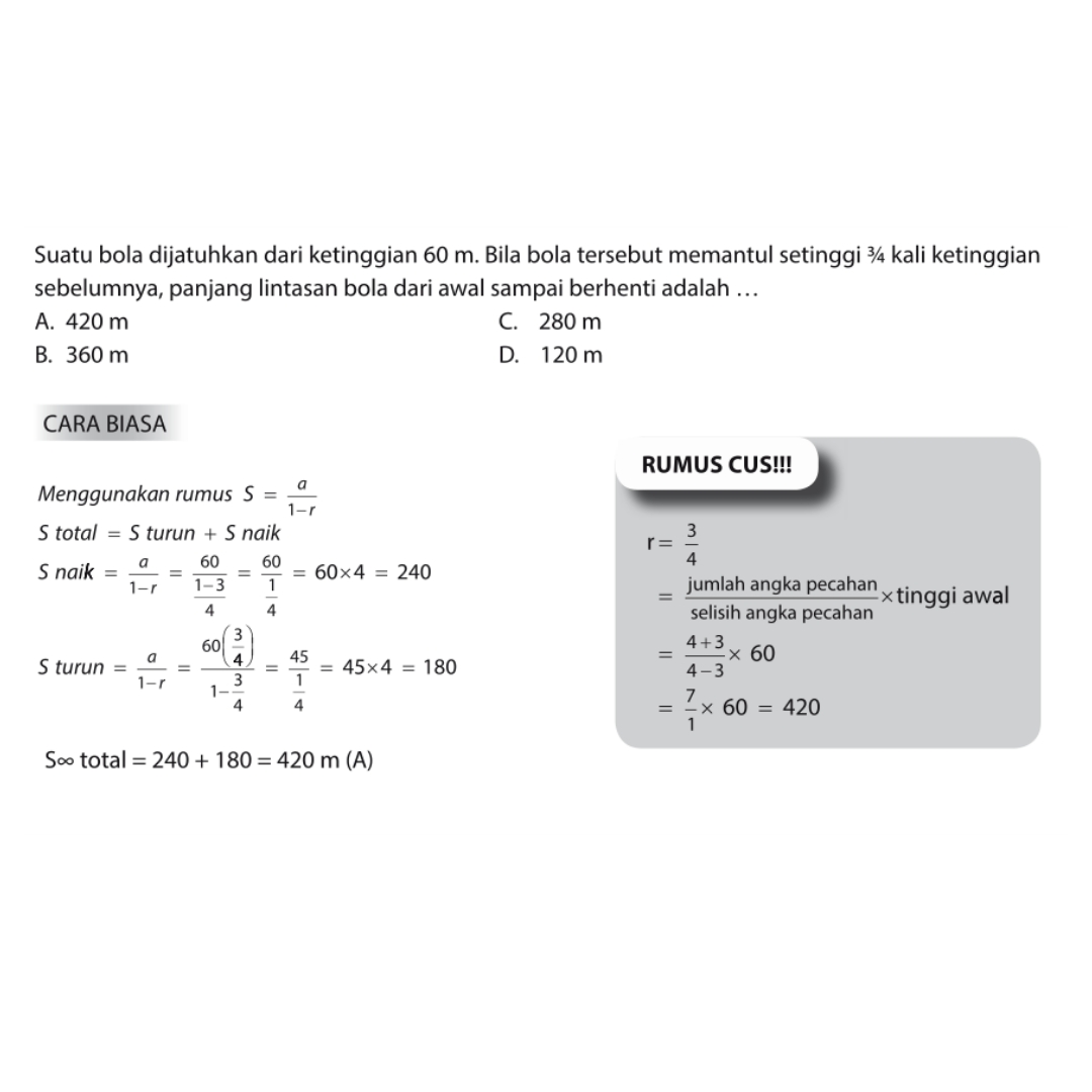 26++ Contoh Soal Deret Geometri Bola Memantul Kumpulan