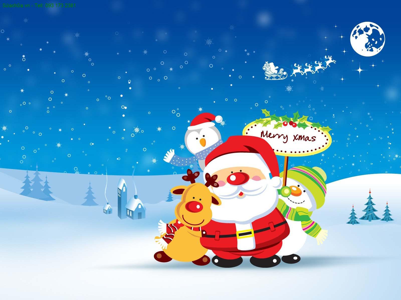 100 Hình ảnh ông già noel cưỡi tuần lộc phát quà giáng