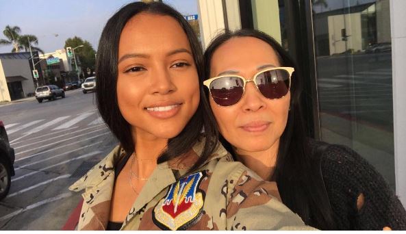Karrueche Tran pictured with her mum Cindy Adamson. | DAMINAJ JUICY
