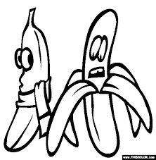 Banana coloring page 6
