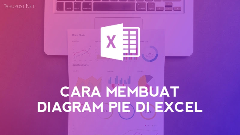 Ikon Microsoft Excel dan teks cara membuat diagram pie di excel