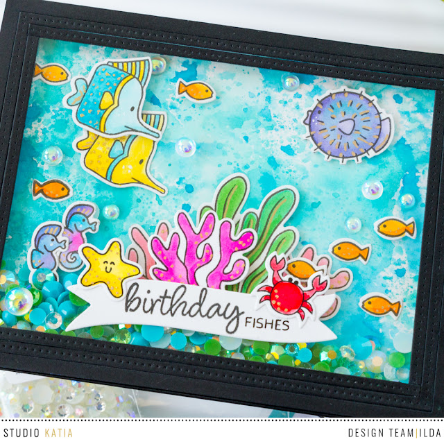 Studio Katia 2nd Anniversary Blog Hop and GIVEAWAY - Under the Sea Cards by ilovedoingallthingscrafty