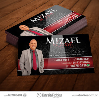 Cartão de visita Cantor Mizael Lima