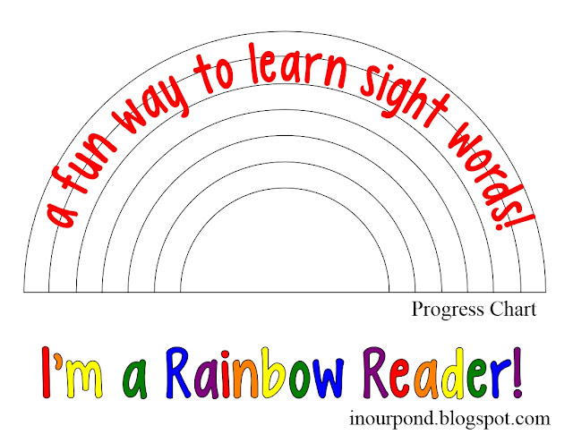 FREE Rainbow Sight Words Tracker with 120 Flash Cards from In Our Pond