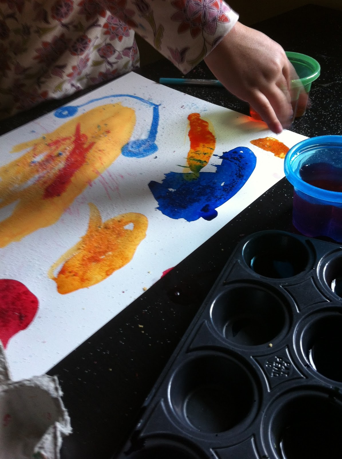 A Childhood List 158) Watercolor and Salt Painting