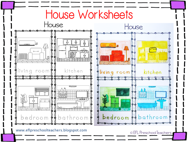rooms of the house worksheets