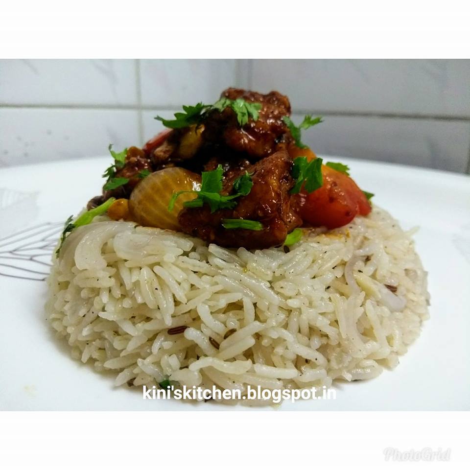 Ghee Rice with Chilli Chicken