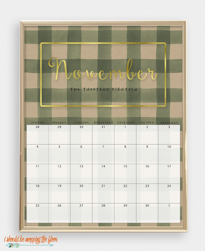 Buffalo Check Calendar i should be mopping the floor