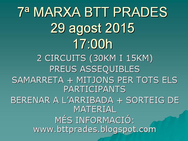 7ª MARXA BTT PRADES