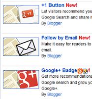 Google +1 button to blogger blog using widget