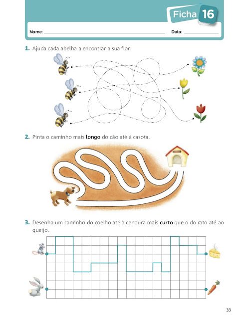 fichas de matematica 1 ano para imprimir