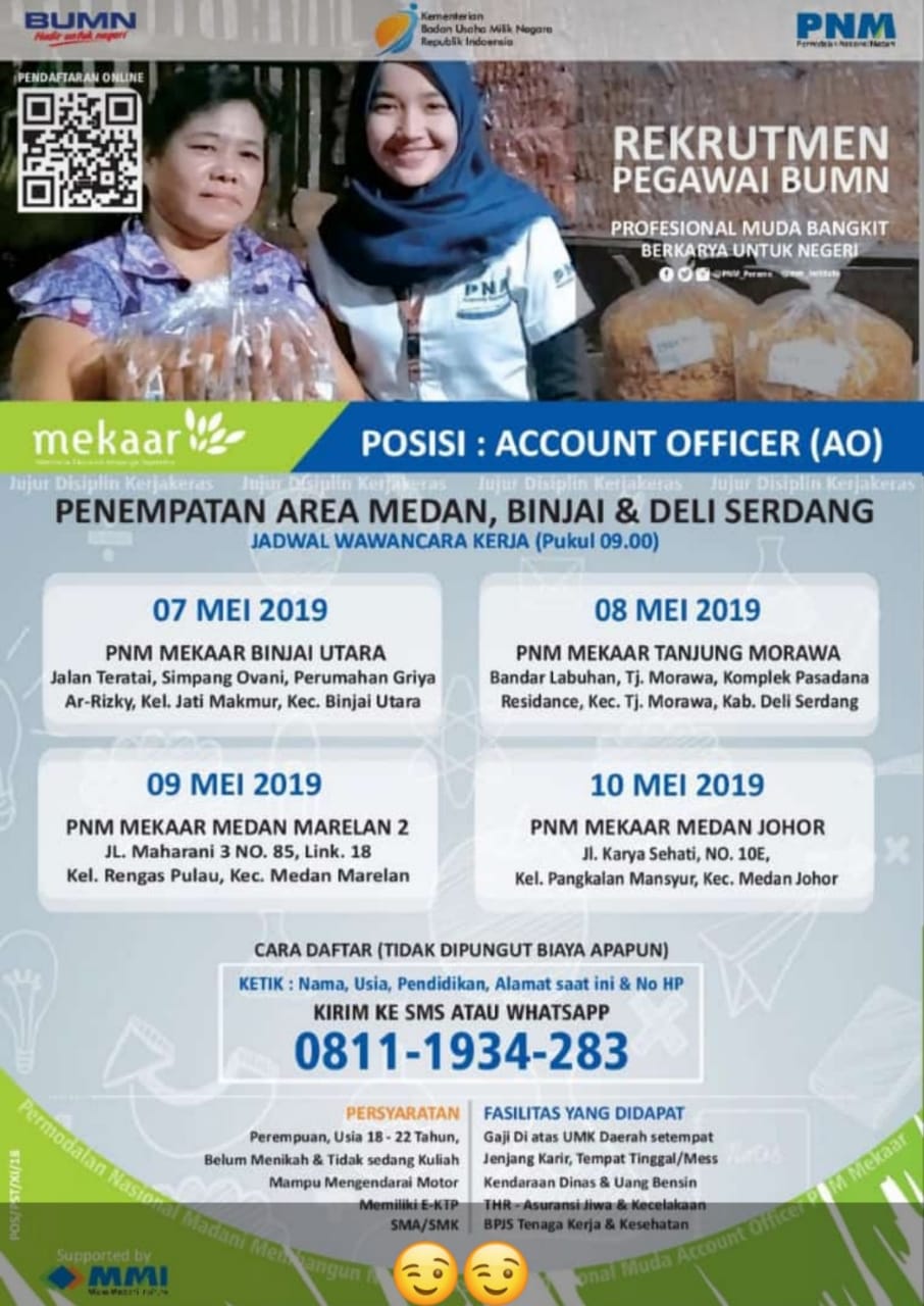 Lowongan Kerja Bumn Di Pnm Medan Mei 2019 Lowongan Kerja Medan Terbaru Tahun 2021