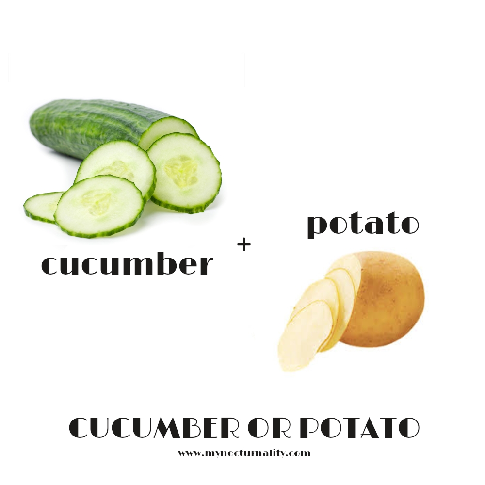 diy cucumber or potato slices refreshing skin mask recipe