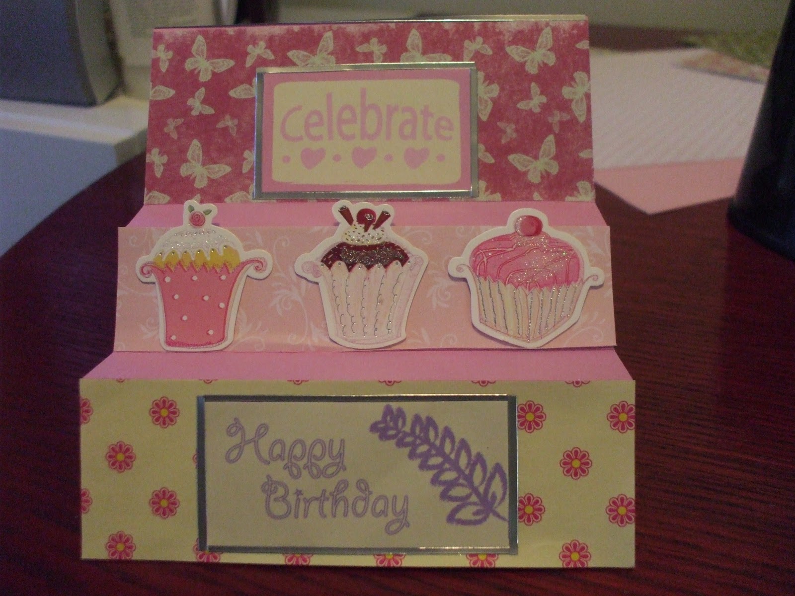 The CraftingPiggy: A birthday card for my Grandma