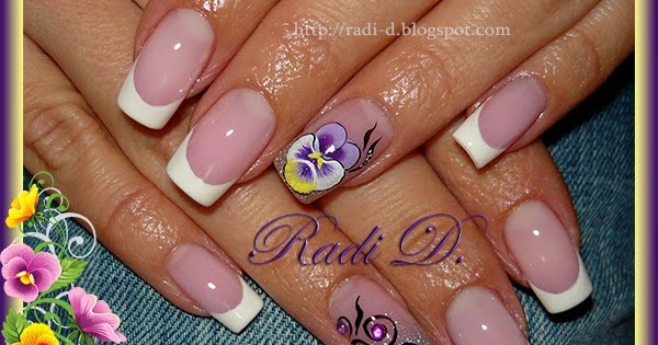 It`s all about nails French with Violet & Swirls