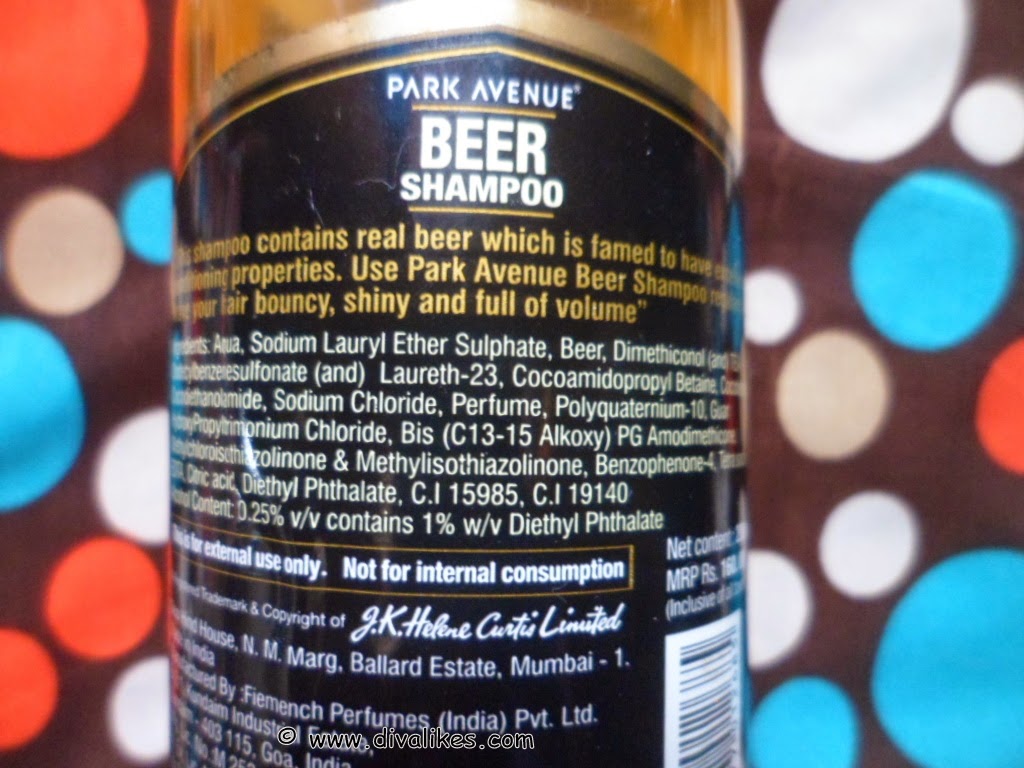 Park Avenue Beer Shampoo Review Diva Likes