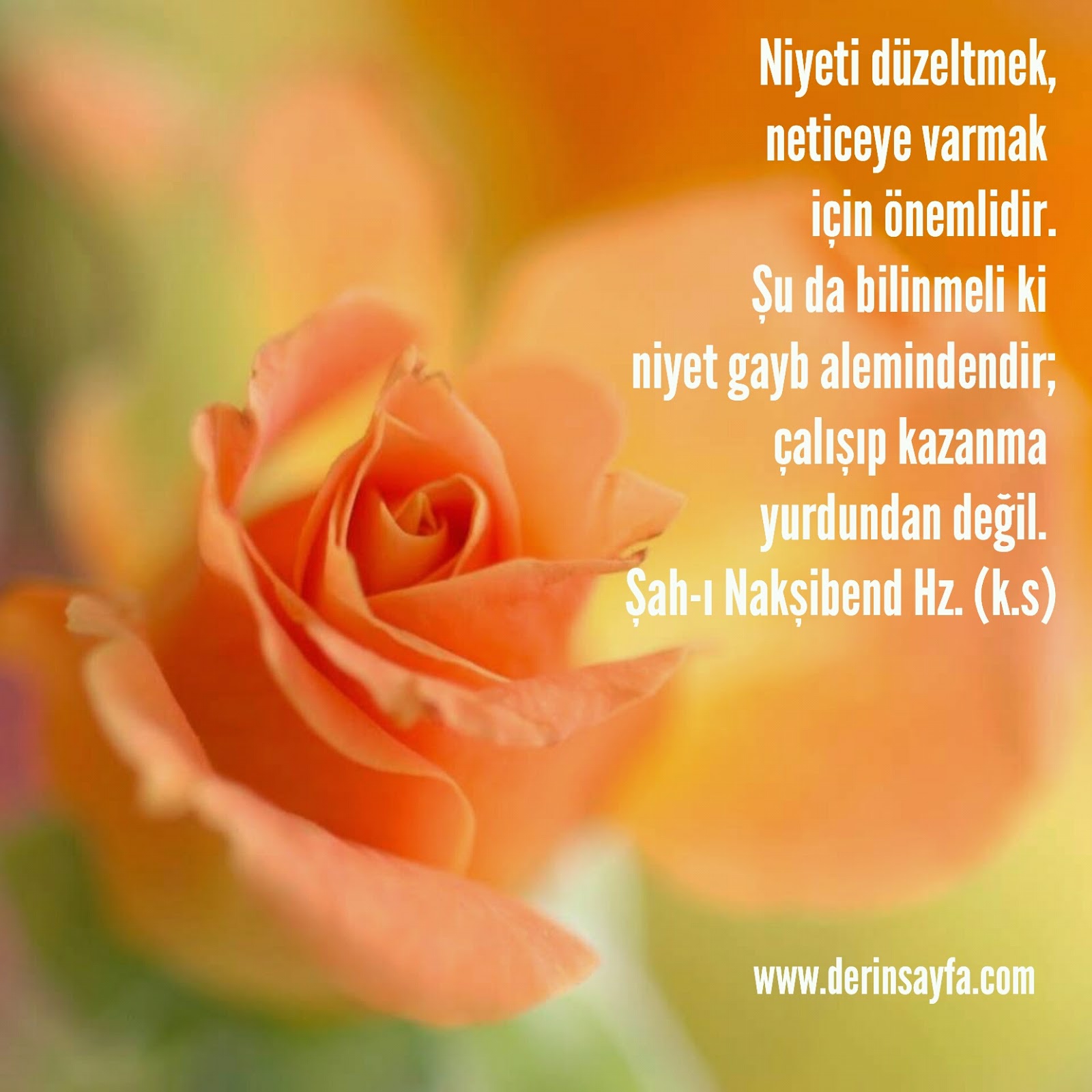 Niyeti düzeltmek,neticeye varmak için önemlidir.Şu da bilinmeli ki