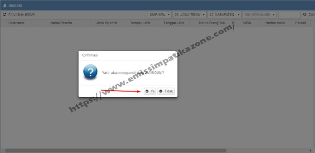 Cara Mengambil Biodata Peserta UN dari BIOUN ke Web UNBK