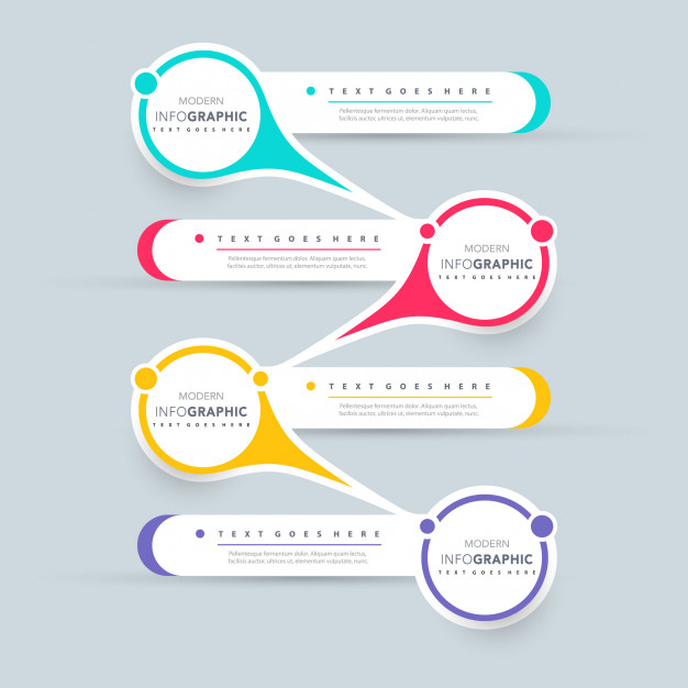 Infographic presentation design Free Vector
