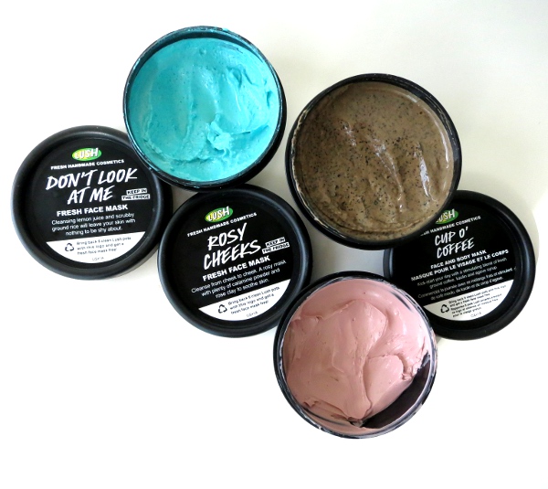 LUSH Fresh Face Masks — Cup O' Coffee, Don't Look At Me, Rosy Cheeks