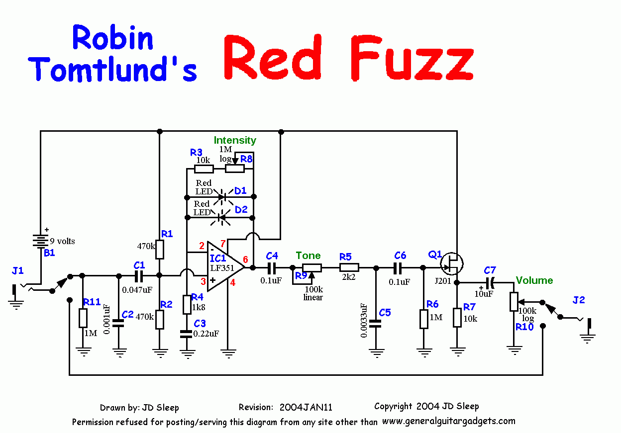 Plan Guitar Fuzz Circuit Diagram