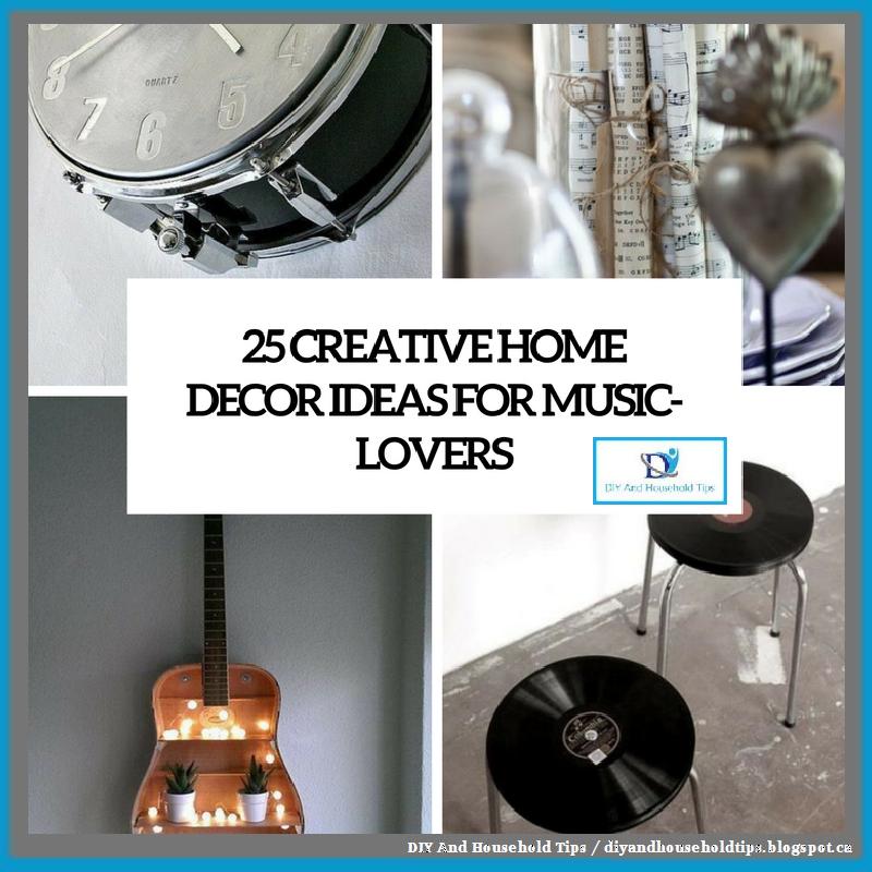 DIY And Household Tips: 25 Creative Home Décor Ideas For Music Lovers