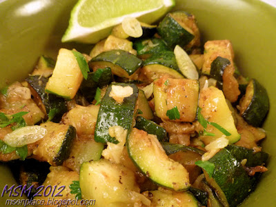 Quick Fried Zucchini w/ Toasted Garlic & Lime
