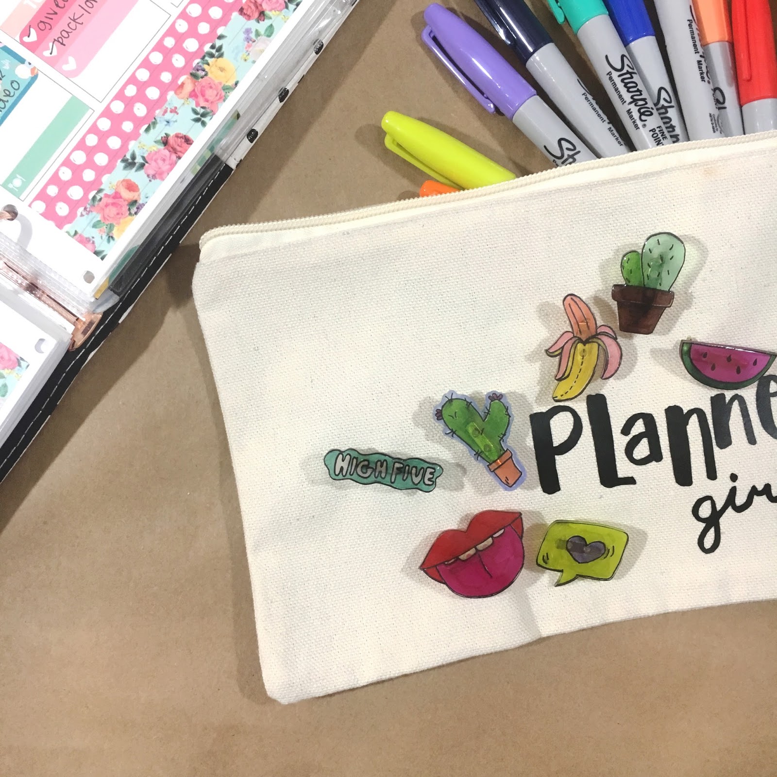 five sixteenths blog Make it Monday // DIY Faux Enamel Pins