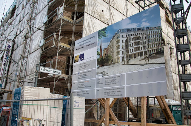 Baustelle Umbau und Modernisierung eines Wohnhauses, Kolmarer Str. 7 / Knaackstr. 7, 10405 Berlin, 07.04.2014