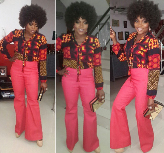 Funke Akindele Steps Out In Old School Look... Check Her Out ...