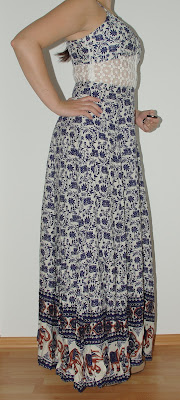 Outfit Floral Maxi Dress with elephants & lace