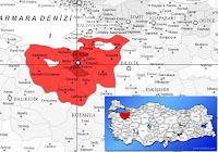Osmangazi ilçesinin nerede olduğunu gösteren harita