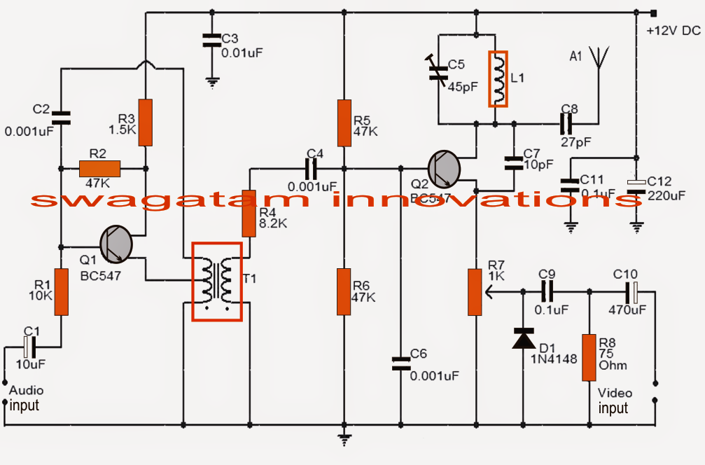 Simple TV Transmitter Circuit ~ Electronic Circuit Projects