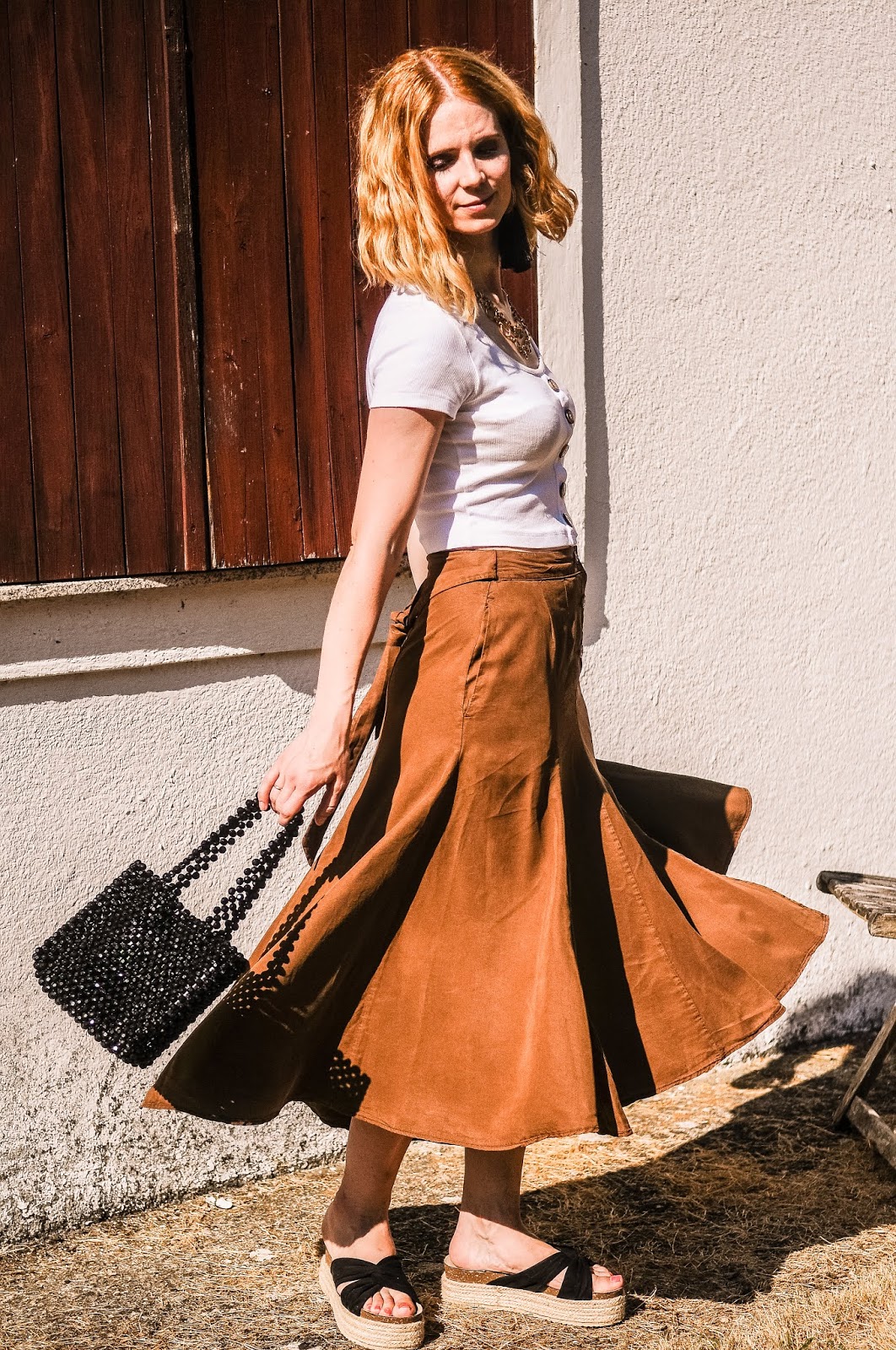 Chocolate Brown Skirt Ingrid Hughes Beauty