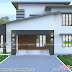 2435 sq-ft 4 bedroom slanting roof model house