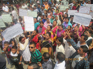 Protest at Teesta against rape of 3 years old girl