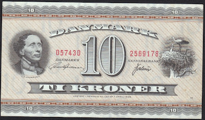 Danimarca 10 Kroner 1974 P# 44