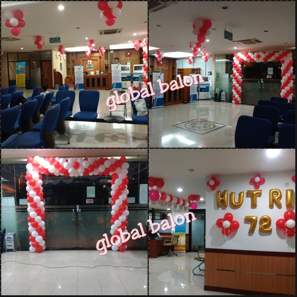 BALON PRINT: Balon dekorasi 17 agustus, balon dekorasi kantor, dekorasi