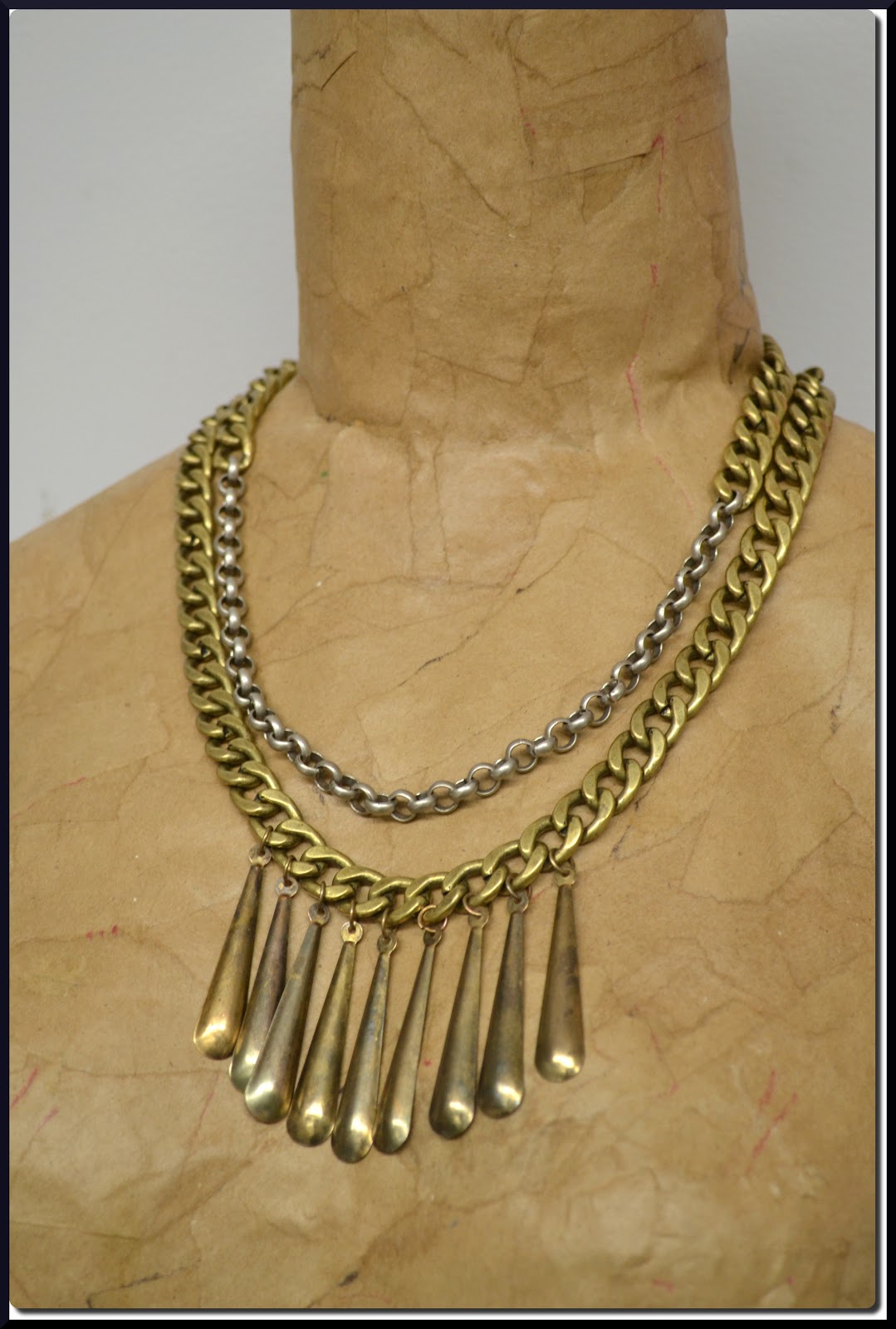 MY (new) PEACE of jewelry Vintage Brass Necklace
