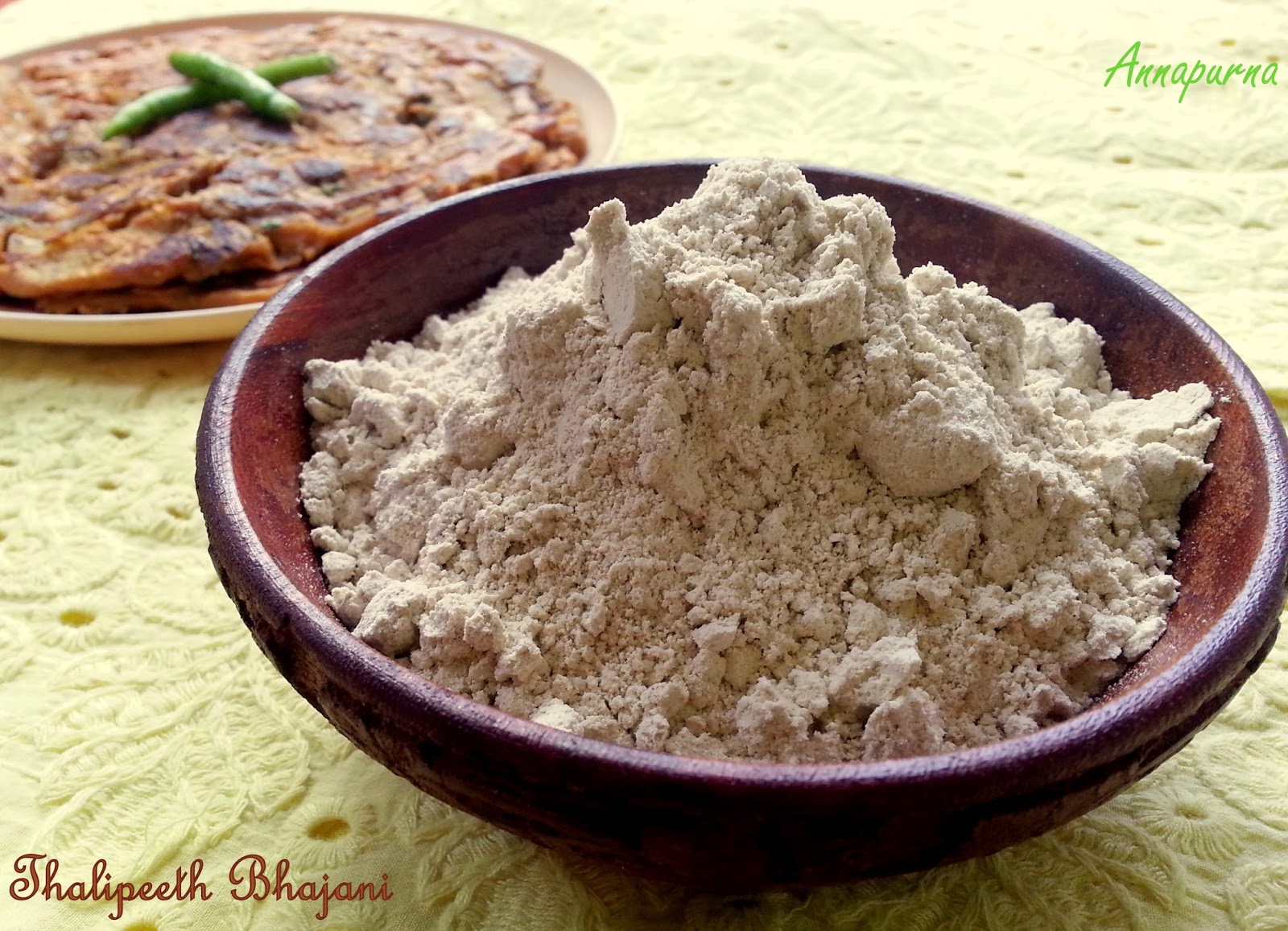 Annapurna Thalipeeth Bhajani / Roasted Multi Grain Flour Mix Recipe