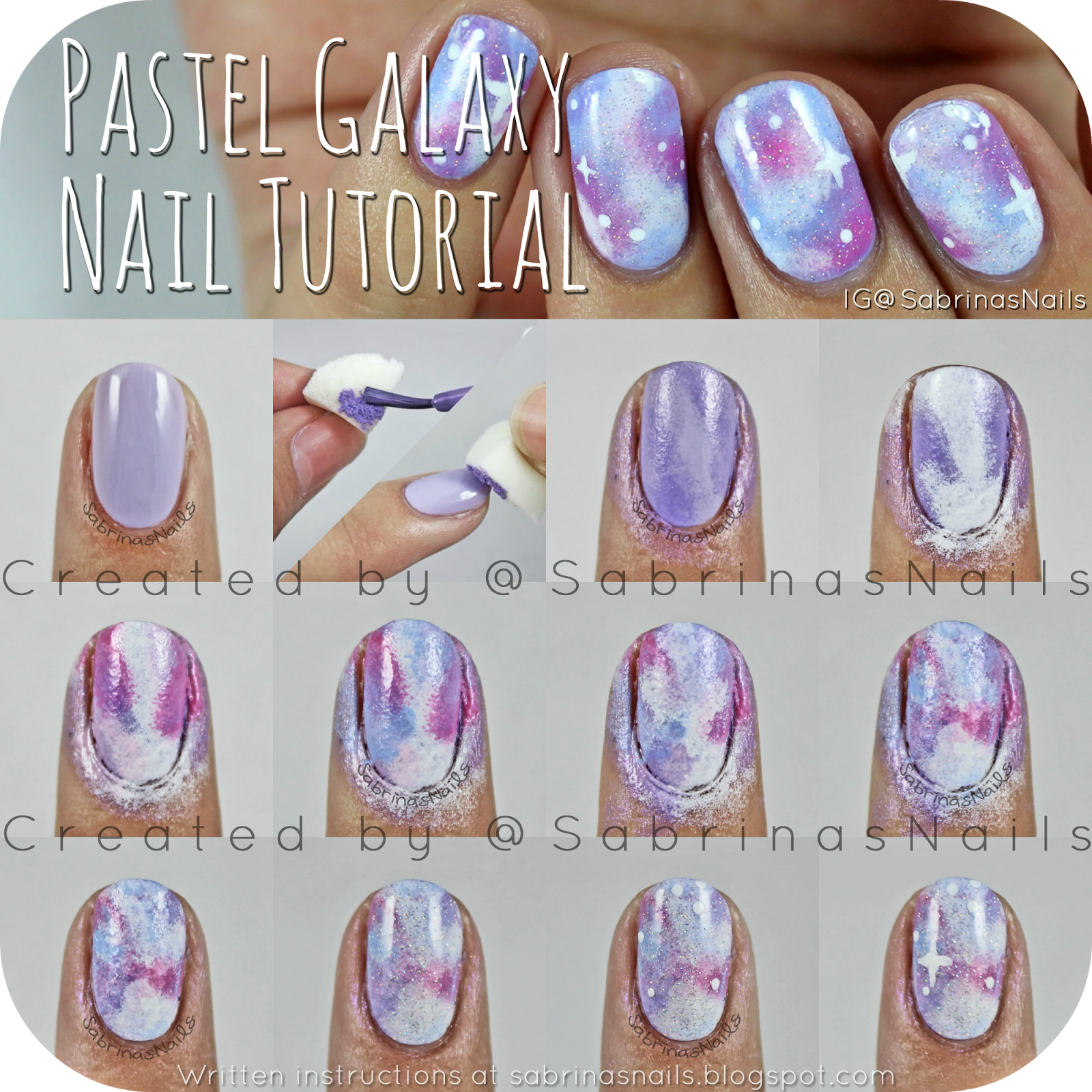 Sabrinas Nails: Pastel Galaxy Nail Tutorial