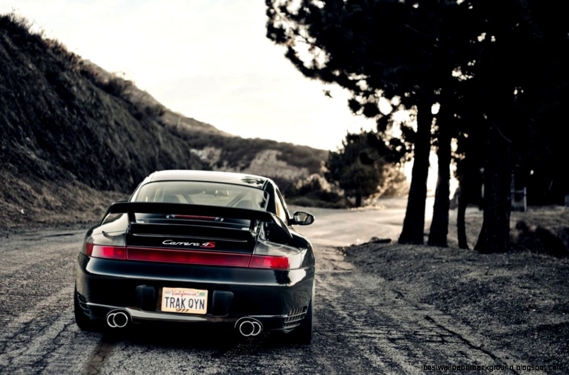 1280x800 Black Porsche Carrera S Rear desktop PC and Mac wallpaper