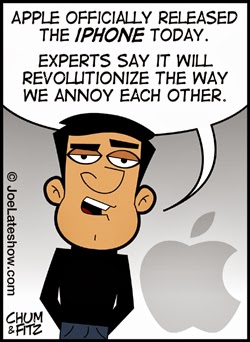 Review on Phone Launch Humor Cartoon