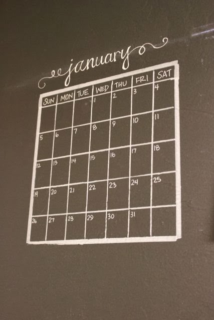 Luscious Confections: Chalkboard Wall Calendar How-To