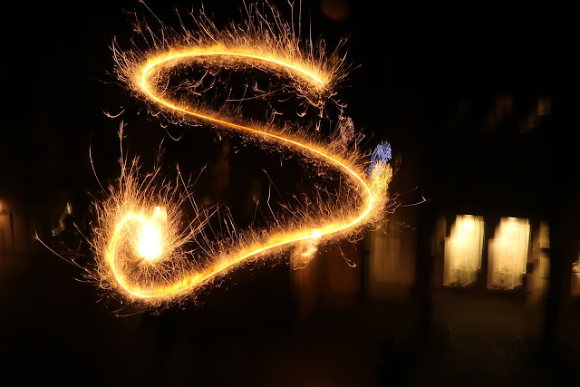 sparkler letter s