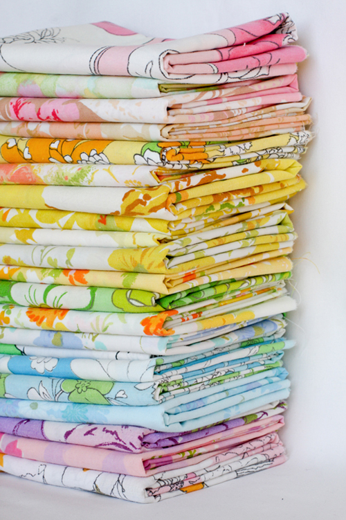 How to Identify, Shop for and Sew with Vintage Sheets - In Color Order