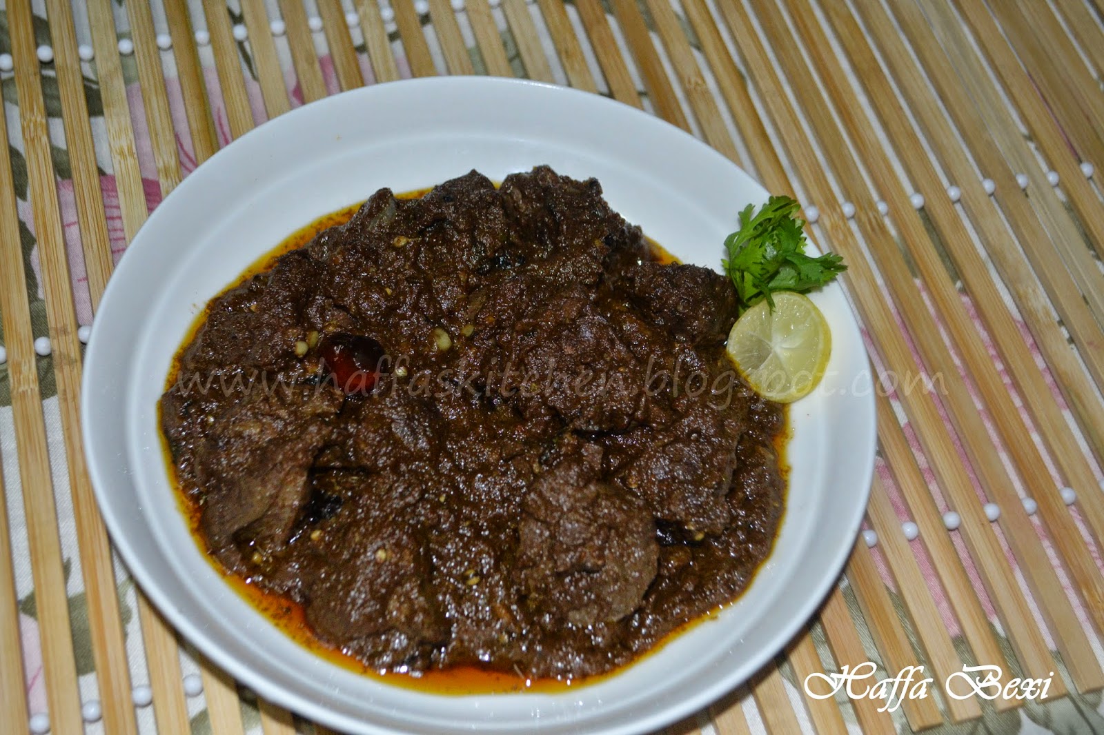 Mutton Liver Curry Kaleji Masala Haffa's kitchen adventures