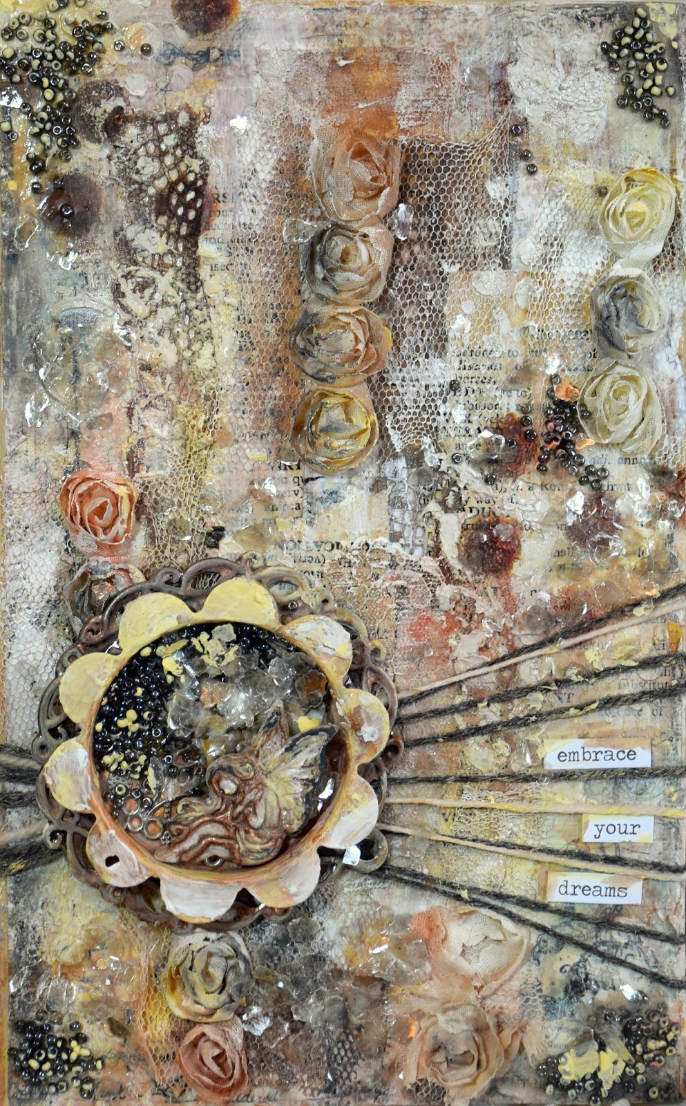 TandiArt: ' Embrace your Dream' mixed media on wood for Cozy Challenge ...