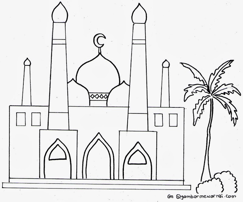 18+ Mewarnai Gambar Memakmurkan Masjid, Inspirasi Baru!